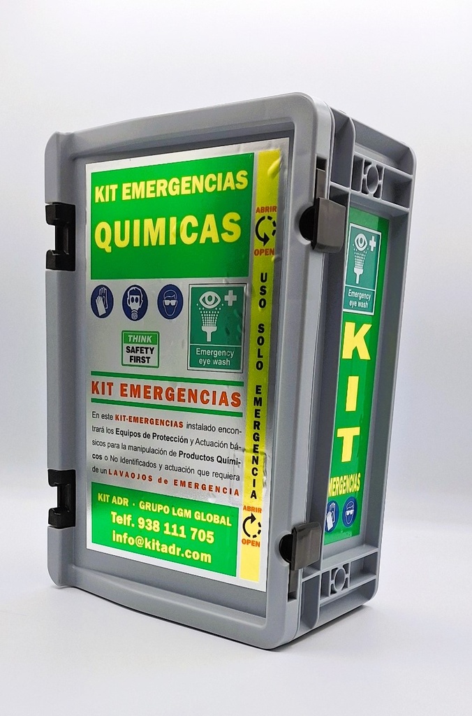 KIT EMERGENCIAS QUIMICAS INSTALACIONES ( CON EPI´S EN SU INTERIOR)