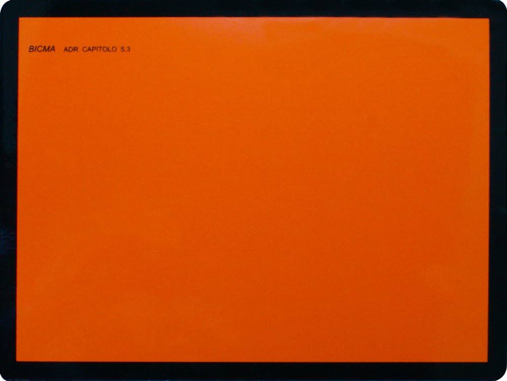 PANEL NARANJA METALICO PLEGABLE 400X300 MM HOMOLOG