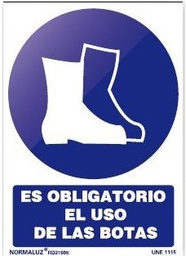 [RD21006] Señal obligacion uso botas pvc 300X400 MM 0,7mm