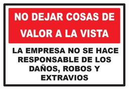 [210X300 PVC 0.7 MM COSAS VALOR] SEÑAL ADVERTENCIA COSAS VALOR PVC 0,7 mm 210x300 mm