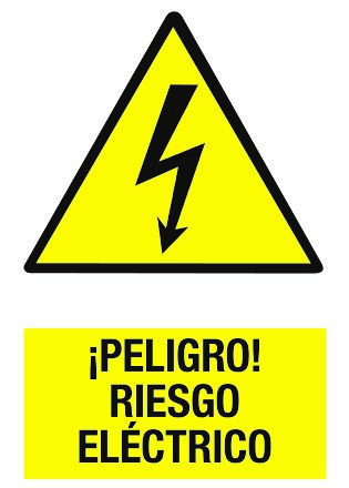 [SEÑ_RIESG_ELE] SEÑALETICA INDUSTRIAL RIESGO ELECTRICO 295x210_2MM